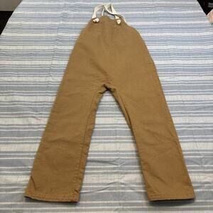 The Simple Folk Kids Youth Khaki Farmer Minimalist Overalls Size 5-6 Unisex